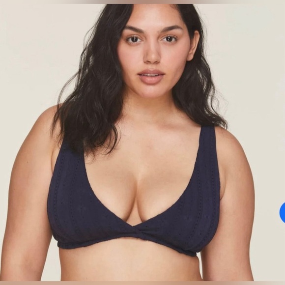 Andie Swim The Belmar bikini top black Size S NWT - Picture 1 of 11